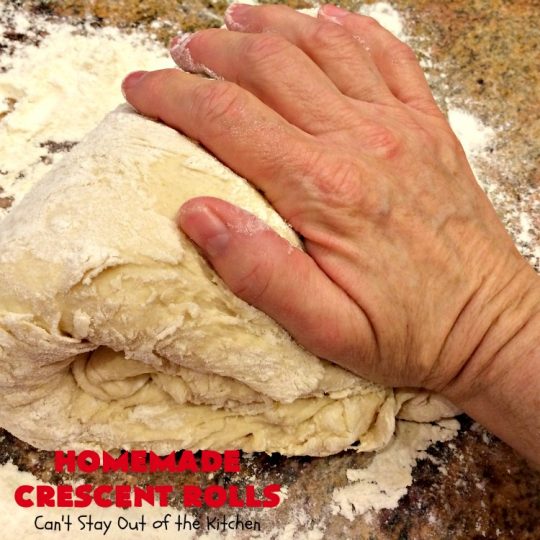 Homemade Crescent Rolls | Can't Stay Out of the Kitchen | these fantastic homemade #dinnerrolls can be made up a week in advance & stored in the refrigerator before baking. That makes them perfect for #holidays like #Thanksgiving or #Christmas. Make the #recipe a few days ahead & then roll out & bake the day you need them! #crescentrolls #bread #rolls #baking #homemadecrescentrolls #homemadedinnerrolls