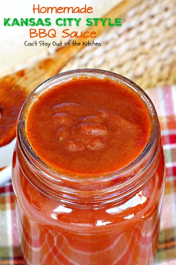 Homemade Kansas City Style BBQ Sauce | Can't Stay Out of the Kitchen | delicious sweet & spicy #BBQSauce using honey instead of sugar & #clean-eating ingredients for a healthy version of a classic favorite. #glutenfree