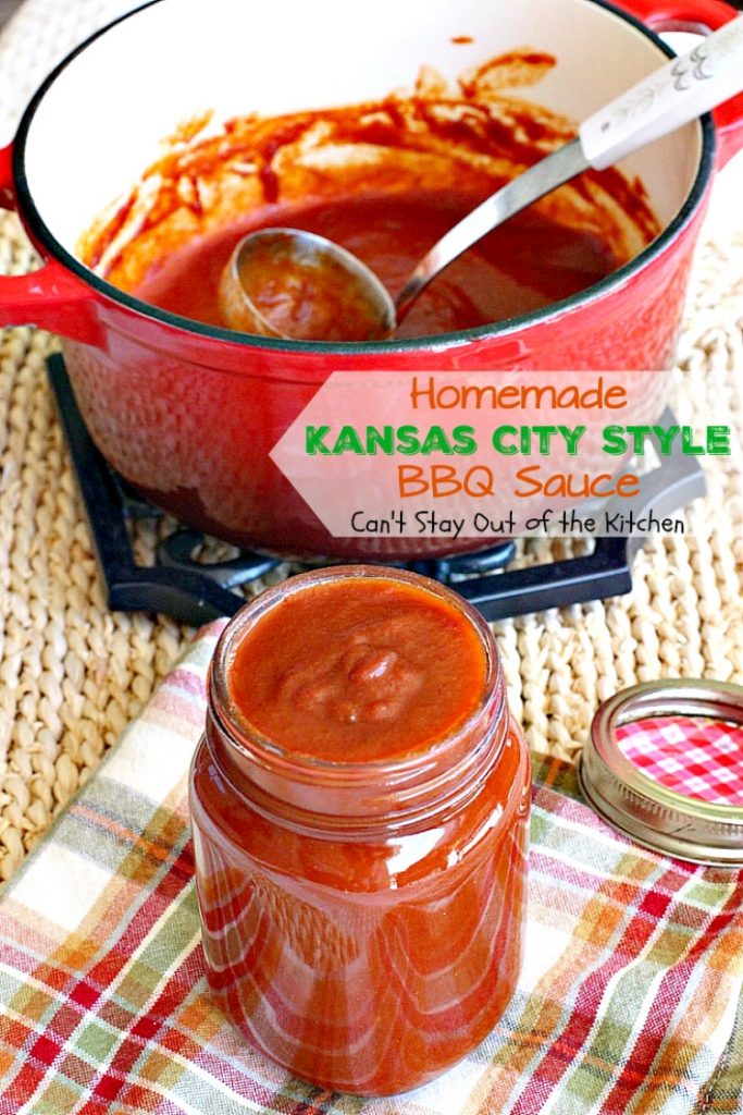 Homemade Kansas City Style BBQ Sauce | Can't Stay Out of the Kitchen | delicious sweet & spicy #BBQSauce using honey instead of sugar & #clean-eating ingredients for a healthy version of a classic favorite. #glutenfree