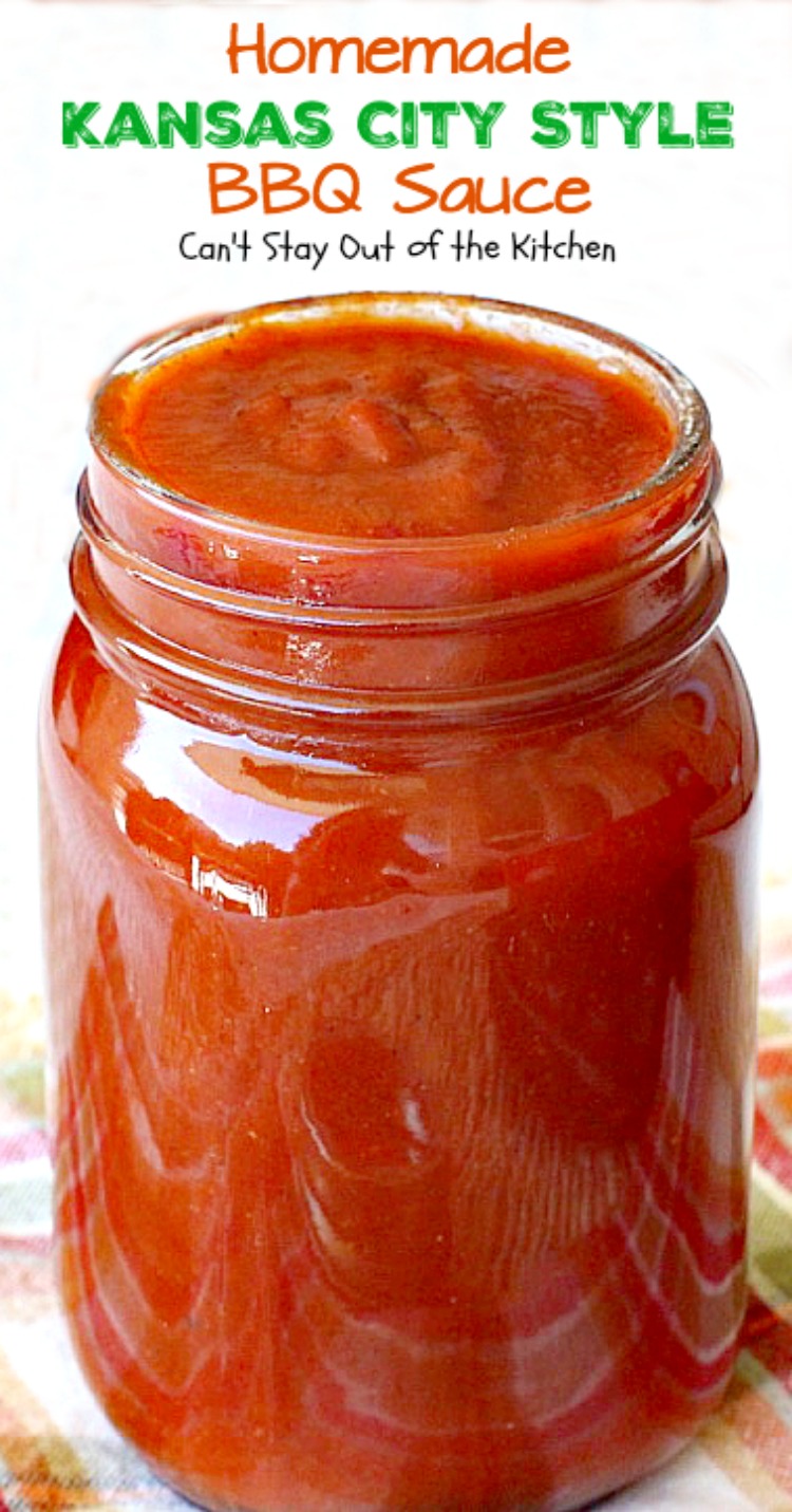 Homemade Kansas City Style BBQ Sauce | Can't Stay Out of the Kitchen | delicious sweet & spicy #BBQSauce using honey instead of sugar & #clean-eating ingredients for a healthy version of a classic favorite. #glutenfree
