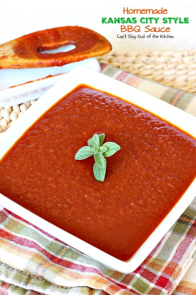 Homemade Kansas City Style BBQ Sauce | Can't Stay Out of the Kitchen | delicious sweet & spicy #BBQSauce using honey instead of sugar & #clean-eating ingredients for a healthy version of a classic favorite. #glutenfree
