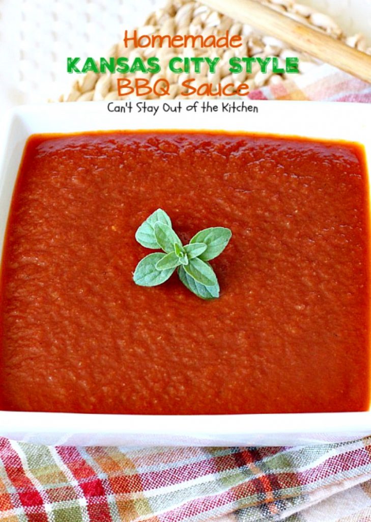 Homemade Kansas City Style BBQ Sauce | Can't Stay Out of the Kitchen | delicious sweet & spicy #BBQSauce using honey instead of sugar & #clean-eating ingredients for a healthy version of a classic favorite. #glutenfree