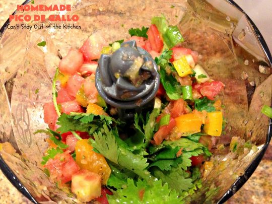 Homemade Pico de Gallo | Can't Stay Out of the Kitchen | fantastic #TexMex #appetizer. It's also terrific served over grilled chicken and fish or with salads, burritos or other #Mexican entrees. #GlutenFree #PicoDeGallo
