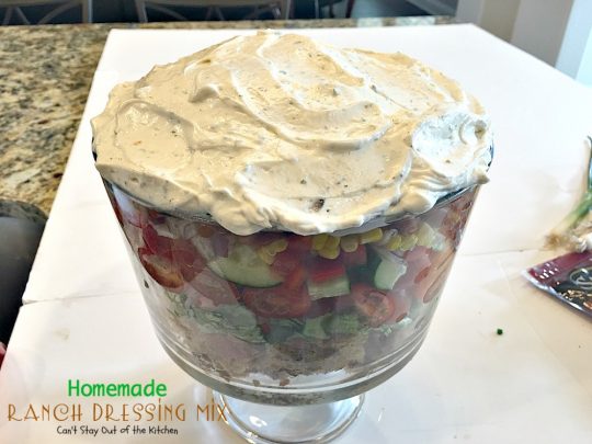 Homemade Ranch Dressing Mix | Can't Stay Out of the Kitchen | homemade #RanchDressingMix that's incredibly tasty. This one is healthy, #Glutenfree & with no preservatives. Great from-scratch recipe to serve on your favorite #salad.