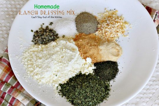 Homemade Ranch Dressing Mix | Can't Stay Out of the Kitchen | homemade #RanchDressingMix that's incredibly tasty. This one is healthy, #Glutenfree & with no preservatives. Great from-scratch recipe to serve on your favorite #salad.