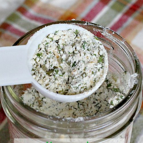 Homemade Ranch Dressing Mix | Can't Stay Out of the Kitchen | homemade #RanchDressingMix that's incredibly tasty. This one is healthy, #Glutenfree & with no preservatives. Great from-scratch recipe to serve on your favorite #salad.