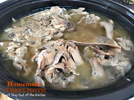 Homemade Turkey Potpie | Can't Stay Out of the Kitchen | the BEST #turkey or #chicken #potpie ever! I even used leftover veggies and it worked just as well. This recipe makes 3 large potpies so it's a great way to use up leftover chicken or turkey