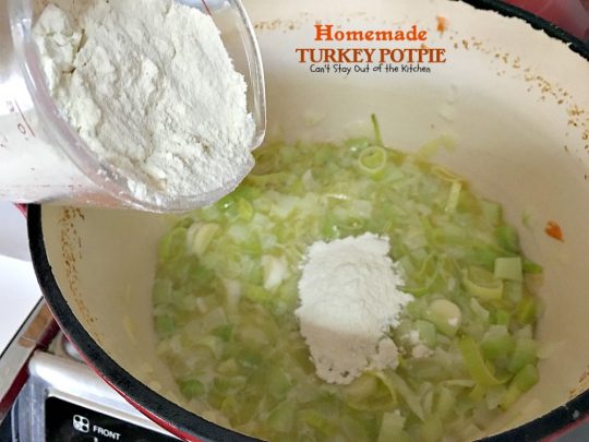 Homemade Turkey Potpie | Can't Stay Out of the Kitchen | the BEST #turkey or #chicken #potpie ever! I even used leftover veggies and it worked just as well. This recipe makes 3 large potpies so it's a great way to use up leftover chicken or turkey