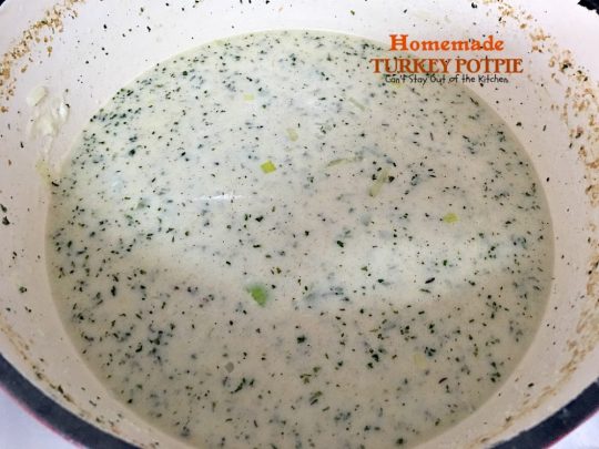 Homemade Turkey Potpie | Can't Stay Out of the Kitchen | the BEST #turkey or #chicken #potpie ever! I even used leftover veggies and it worked just as well. This recipe makes 3 large potpies so it's a great way to use up leftover chicken or turkey