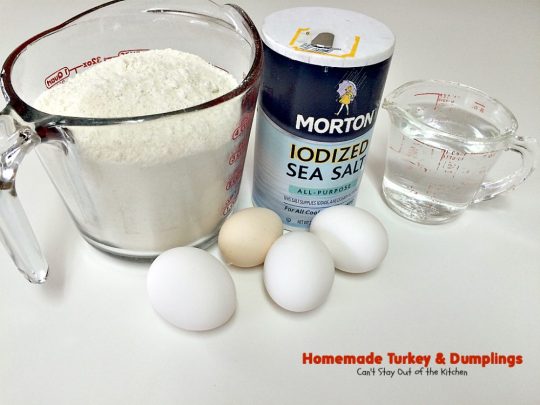 Homemade Turkey & Dumplings | Can't Stay Out of the Kitchen | my kid's favorite #soup when they were growing up. Succulent & delicious way to eat leftover #turkey. This one has step-by-step instructions for making homemade dumpling #noodles.