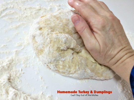 Homemade Turkey & Dumplings | Can't Stay Out of the Kitchen | my kid's favorite #soup when they were growing up. Succulent & delicious way to eat leftover #turkey. This one has step-by-step instructions for making homemade dumpling #noodles.
