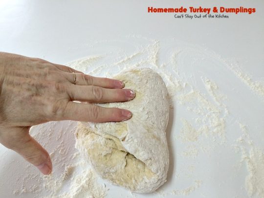 Homemade Turkey & Dumplings | Can't Stay Out of the Kitchen | my kid's favorite #soup when they were growing up. Succulent & delicious way to eat leftover #turkey. This one has step-by-step instructions for making homemade dumpling #noodles.
