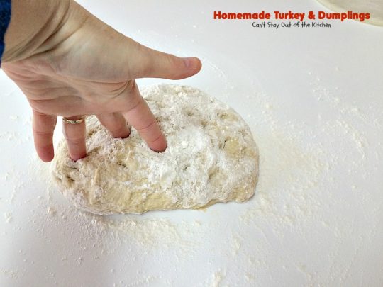 Homemade Turkey & Dumplings | Can't Stay Out of the Kitchen | my kid's favorite #soup when they were growing up. Succulent & delicious way to eat leftover #turkey. This one has step-by-step instructions for making homemade dumpling #noodles.