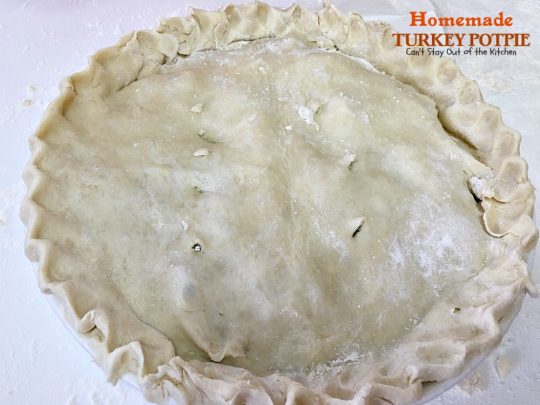 Homemade Turkey Potpie | Can't Stay Out of the Kitchen | the BEST #turkey or #chicken #potpie ever! I even used leftover veggies and it worked just as well. This recipe makes 3 large potpies so it's a great way to use up leftover chicken or turkey