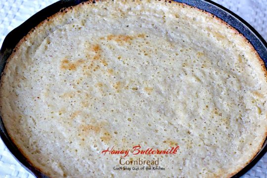 Honey Buttermilk Cornbread | Can't Stay Out of the Kitchen | my favorite #cleaneating version of #cornbread that is incredibly delicious. Bake in a #castironskillet or baking dish. Great #breakfast idea.
