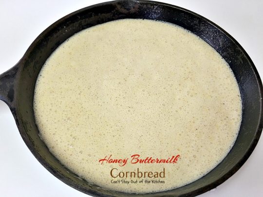Honey Buttermilk Cornbread | Can't Stay Out of the Kitchen | my favorite #cleaneating version of #cornbread that is incredibly delicious. Bake in a #castironskillet or baking dish. Great #breakfast idea.
