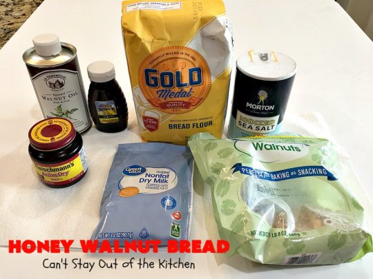 Honey Walnut Bread | Can't Stay Out of the Kitchen | delicious #HomemadeBread for the #Breadmaker! Made with #walnuts & #honey. Great for #breakfast or dinner. #HoneyWalnutBread