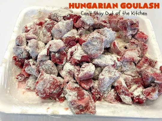 Hungarian Goulash | Can't Stay Out of the Kitchen | This old world favorite is a delicious #beefstew flavored with paprika & made with #tomatoes, bell peppers, onions & garlic. It's terrific served over #noodles or #pasta. #beef #stew #Hungarian #HungarianGoulash