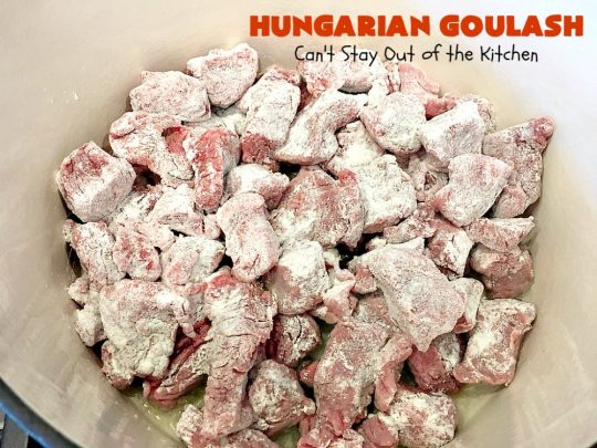 Hungarian Goulash | Can't Stay Out of the Kitchen | This old world favorite is a delicious #beefstew flavored with paprika & made with #tomatoes, bell peppers, onions & garlic. It's terrific served over #noodles or #pasta. #beef #stew #Hungarian #HungarianGoulash