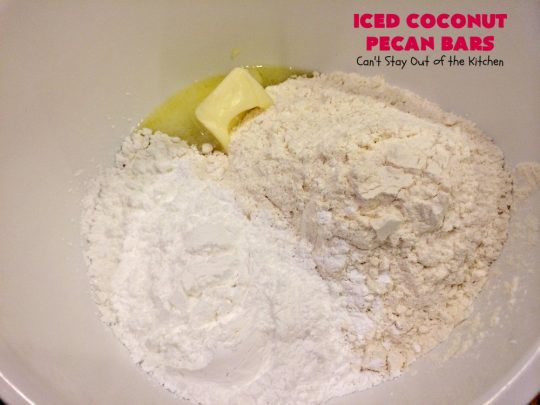 Iced Coconut Pecan Bars | Can't Stay Out of the Kitchen | this fabulous #cookie has a #coconut & #Pecan filling & a lovely citrus icing. Perfect for summer #holiday parties. #dessert