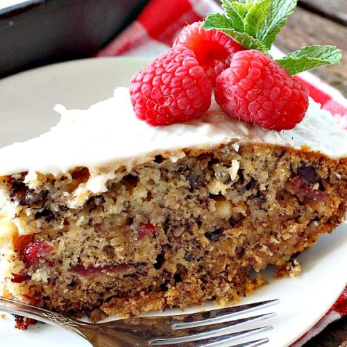 Iced White Chocolate Cranberry Coffeecake | Can't Stay Out of the Kitchen | this #coffeecake will make you drool! It's filled with white #chocolate & #craisins. Perfect for a #holiday #breakfast or #dessert.