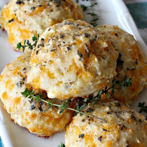 Italian Cheese Biscuits | Can't Stay Out of the Kitchen | these quick & easy drop #biscuits will knock your socks off! They can be made in 30 minutes making them an excellent choice for weeknight suppers. Terrific #SideDish for #FathersDay. #bread #CheddarCheese #Italian #CheeseBiscuits #ItalianCheeseBiscuits