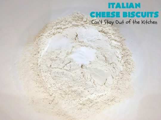 Italian Cheese Biscuits | Can't Stay Out of the Kitchen | these quick & easy drop #biscuits will knock your socks off! They can be made in 30 minutes making them an excellent choice for weeknight suppers. Terrific #SideDish for #FathersDay. #bread #CheddarCheese #Italian #CheeseBiscuits #ItalianCheeseBiscuits