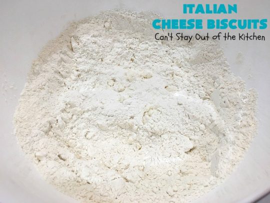 Italian Cheese Biscuits | Can't Stay Out of the Kitchen | these quick & easy drop #biscuits will knock your socks off! They can be made in 30 minutes making them an excellent choice for weeknight suppers. Terrific #SideDish for #FathersDay. #bread #CheddarCheese #Italian #CheeseBiscuits #ItalianCheeseBiscuits