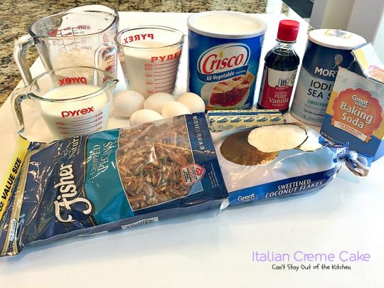 Italian Creme Cake | Can't Stay Out of the Kitchen | this is the perfect #dessert for #Easter! 3 layers of decadence that you'll swoon over! #cake #Italian
