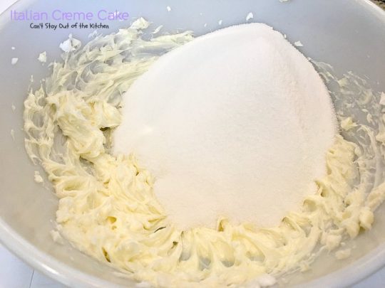 Italian Creme Cake | Can't Stay Out of the Kitchen | this is the perfect #dessert for #Easter! 3 layers of decadence that you'll swoon over! #cake #Italian