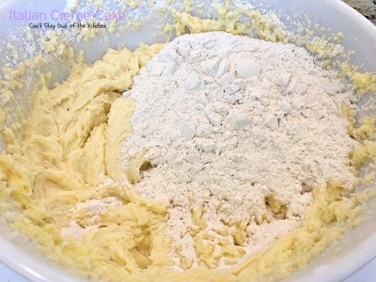 Italian Creme Cake | Can't Stay Out of the Kitchen | this is the perfect #dessert for #Easter! 3 layers of decadence that you'll swoon over! #cake #Italian
