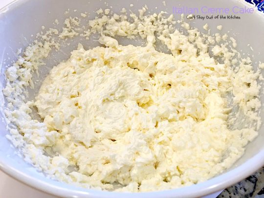 Italian Creme Cake | Can't Stay Out of the Kitchen | this is the perfect #dessert for #Easter! 3 layers of decadence that you'll swoon over! #cake #Italian