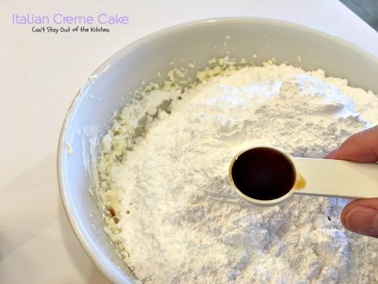 Italian Creme Cake | Can't Stay Out of the Kitchen | this is the perfect #dessert for #Easter! 3 layers of decadence that you'll swoon over! #cake #Italian