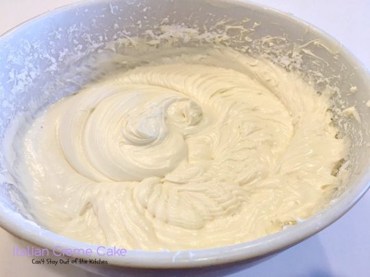 Italian Creme Cake | Can't Stay Out of the Kitchen | this is the perfect #dessert for #Easter! 3 layers of decadence that you'll swoon over! #cake #Italian
