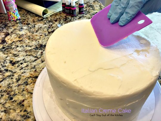 Italian Creme Cake | Can't Stay Out of the Kitchen | this is the perfect #dessert for #Easter! 3 layers of decadence that you'll swoon over! #cake #Italian