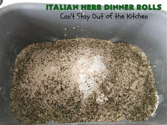 Italian Herb Dinner Rolls | Can't Stay Out of the Kitchen | these easy #NoKnead #DinnerRolls are fantastic! They're flavored with dried herbs like #basil, #thyme & #marjoram so they just pop in flavor. Terrific side for soup or chili, but also fantastic to serve for company or #holiday meals like #Easter or #MothersDay. Every bite is mouthwatering and irresistible! #bread #ItalianHerbDinnerRolls