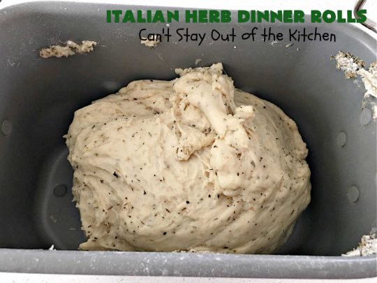 Italian Herb Dinner Rolls | Can't Stay Out of the Kitchen | these easy #NoKnead #DinnerRolls are fantastic! They're flavored with dried herbs like #basil, #thyme & #marjoram so they just pop in flavor. Terrific side for soup or chili, but also fantastic to serve for company or #holiday meals like #Easter or #MothersDay. Every bite is mouthwatering and irresistible! #bread #ItalianHerbDinnerRolls