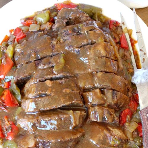 Italian Pot Roast | Can't Stay Out of the Kitchen | This super easy 7-ingredient #PotRoast #recipe is made in the #SlowCooker. Scrumptious to the taste buds and so quick & simple to prepare. Great for weeknight or company dinners. #Italian #ItalianPotRoast #Crockpot