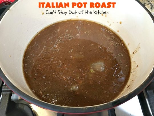 Italian Pot Roast | Can't Stay Out of the Kitchen | This super easy 7-ingredient #PotRoast #recipe is made in the #SlowCooker. Scrumptious to the taste buds and so quick & simple to prepare. Great for weeknight or company dinners. #Italian #ItalianPotRoast #Crockpot