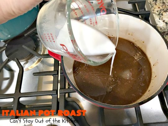 Italian Pot Roast | Can't Stay Out of the Kitchen | This super easy 7-ingredient #PotRoast #recipe is made in the #SlowCooker. Scrumptious to the taste buds and so quick & simple to prepare. Great for weeknight or company dinners. #Italian #ItalianPotRoast #Crockpot