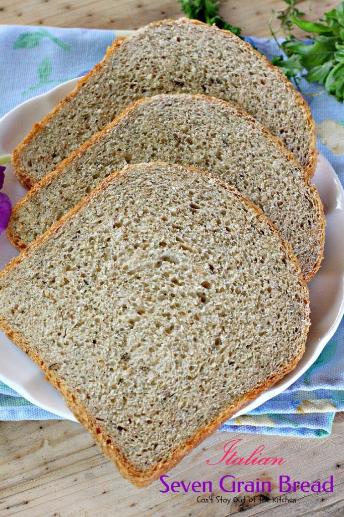 Italian Seven Grain Bread | Can't Stay Out of the Kitchen | this quick and easy homemade #bread makes a 2-lb. loaf in the #breadmaker.