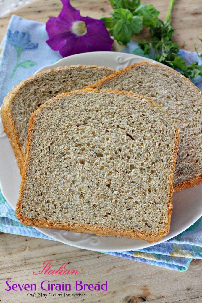 Italian Seven Grain Bread | Can't Stay Out of the Kitchen | this quick and easy homemade #bread makes a 2-lb. loaf in the #breadmaker.