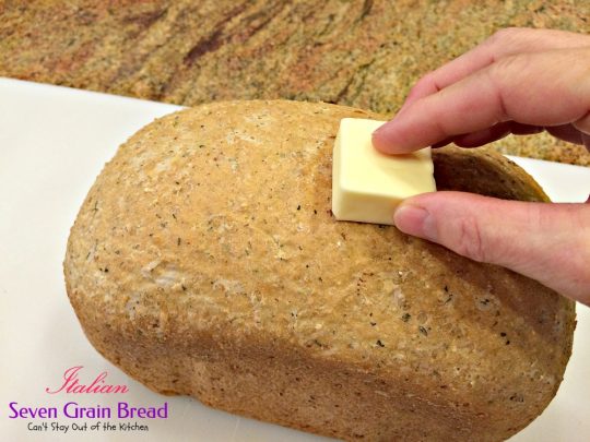 Italian Seven Grain Bread | Can't Stay Out of the Kitchen | this quick and easy homemade #bread makes a 2-lb. loaf in the #breadmaker.