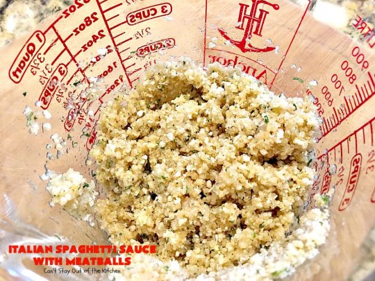Italian Spaghetti Sauce with Meatballs | Can't Stay Out of the Kitchen | our favorite #spaghetti recipe. This one's made in the #crockpot. I substituted #glutenfree breadcrumbs in the #meatballs & GF #pasta. So good. #beef