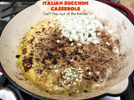 Italian Zucchini Casserole | Cant Stay Out of the Kitchen | this fantastic #casserole is perfect for your #Thanksgiving or #Christmas #holiday menu. It's filled with #zucchini & #tomatoes, topped with #StuffingMix & loaded with #Parmesan & #Mozzarella cheeses. Everyone will want seconds. #Italian #HolidaySideDish #ZucchiniCasserole #ItalianZucchiniCasserole #GooseberryPatch