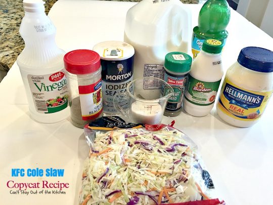 KFC Cole Slaw Copycat Recipe | Can't Stay Out of the Kitchen | fantastic #coleslaw that tastes just like #KentuckyFriedChicken's! Quick & easy & great for summer #holiday barbecues. #salad #cabbage #glutenfree