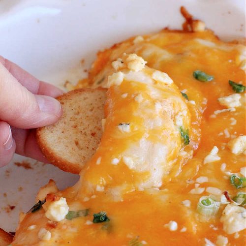 Keto Buffalo Chicken Dip | Can't Stay Out of the Kitchen | this amazing #appetizer uses 4 cheeses! #CheddarCheese, #MozzarellaCheese, #CreamCheese & #BlueCheese. It's unbelievably mouthwatering & #Keto-friendly. If you love #BuffaloChicken you'll find #KetoBuffaloChickenDip irresistible. #chicken #BuffaloChickenDip #tailgating #SuperBowl