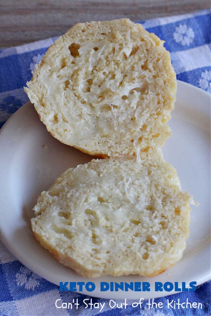 Keto Dinner Rolls | Can't Stay Out of the Kitchen | this easy 4-ingredient #recipe is a great way to make #Keto friendly #DinnerRolls! It includes #CreamCheese #MozzarellaCheese & #AlmondFlour. If you're #diabetic or trying to stay on special diets, this is a great recipe for you. Also great for company or #holiday dinners. #GlutenFree #KetoDinnerRolls