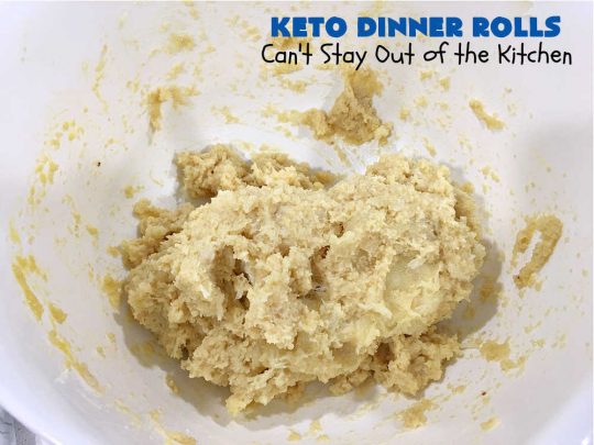 Keto Dinner Rolls | Can't Stay Out of the Kitchen | this easy 4-ingredient #recipe is a great way to make #Keto friendly #DinnerRolls! It includes #CreamCheese #MozzarellaCheese & #AlmondFlour. If you're #diabetic or trying to stay on special diets, this is a great recipe for you. Also great for company or #holiday dinners. #GlutenFree #KetoDinnerRolls
