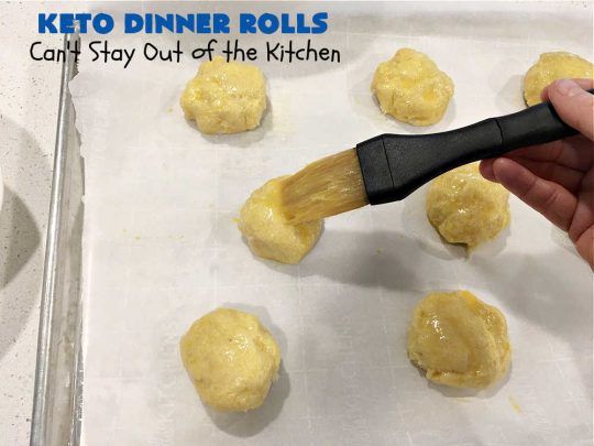 Keto Dinner Rolls | Can't Stay Out of the Kitchen | this easy 4-ingredient #recipe is a great way to make #Keto friendly #DinnerRolls! It includes #CreamCheese #MozzarellaCheese & #AlmondFlour. If you're #diabetic or trying to stay on special diets, this is a great recipe for you. Also great for company or #holiday dinners. #GlutenFree #KetoDinnerRolls